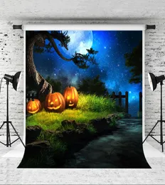 Dream 5x7ft Halloween Tema Pogra cen￡rios noturno Blue Sky PO Fundo de ponteiro para Party Carnival Pumpkin Shoot Studio7104101