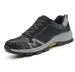 Unisex Steel Toe обувь для ботинки дышащие защитные туфли Мужские легкие антисмыслы
