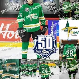 College Hockey Wears Nik1 2019-20 QMJHL 50 Anniversary Patch Val-d Or Foreurs Jersey 14 Доминик Чиассон 27 ГОШЕ 28 НОЭЛЬ 24 ГОШЕ 21 GUENETTE CHL Hokcey
