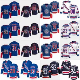 New York Hockey''Nhl''Rangers 23 Adam Fox Jersey Reverse Retro 20 Chris Kreider 13 Alexis Lafreniere 24 Kaapo Kakko 31 Igor Shesterkin 10