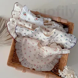 Acessórios para cabelos 4 camadas baby baby babylina algodão estampa floral baby baby burp panos de flor formato de flor Bandana scarf saliva toalha