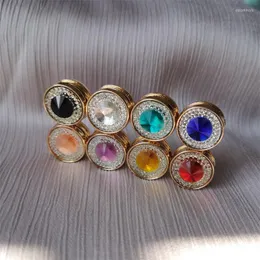 Brooches Fashion Round Crystal Magnet For Women Safe Hijab Clips No Hole Pins Scarf Buckle Collar Luxulry Accessory