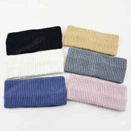 Mode Frauen Stirnband Gestrickte Turban Warme Hohe Elastische Haarband Winter Einfarbig Casual Haar Zubehör