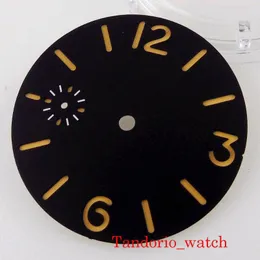 Assista Kits de reparo Black estéril de 38,5 mm Dial Sandwich Fit for ETA 6497 ST3600 MOVEM