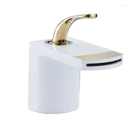 Bathroom Sink Faucets Undercounter Basin And Cold Water Faucet White Rose Gold Black Household Waterfall