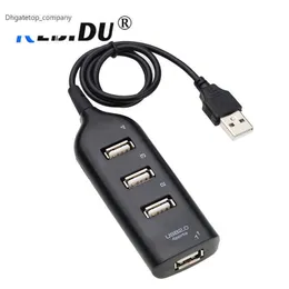 Bil cigarettändare splitter USB 2.0 Hight Speed ​​4 Port Hub Socket Adapter för PC Computer Office Home Phone Auto