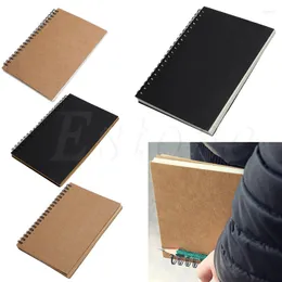 Retro Spiral Coil Sketchbook Notebook Diary Journal Student Note Pad Memo