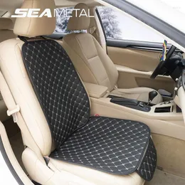 Bilsäte täcker Seametal Cover Breattable Pu Leather Four Seasons Auto Cushion Protector Pad Front Fit For Most Accessori