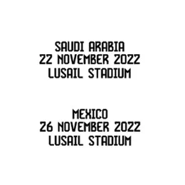 Colecionável Argentina x México Arábia Saudita 2022 Final Game Cup Heat Transfer Distintivos de futebol Ferro em Parches
