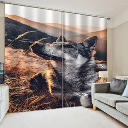 Curtain Custom Animal Curtains 3D Window For Living Room Office Bedroom Soundproof Windproof