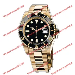 Relógio masculino de alta qualidade 2813 Sports Sport Automatic Mechanical Watch 116618 40mm Dial preto Moldura Cerâmica Gold Aço inoxidável Strapwatch de pulseira 116619 126610 Relógios