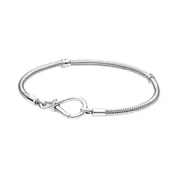 Momentos Bracelets Snake Chain Mulheres se encaixam com caixa original autêntica Sterling Sier Charms Bracelet Birthday Presentes de Natal Jóias BR035