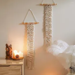 Tapissries Nordic Macrame Wall Hanging Home Decoration Small Tapestry Boho Wedding Farmhouse Children's Room Headboard Po Props Decor