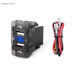 4.2a port dupla toma telefone rápido 12v 24v carregador com voltímetro LED Adaptador de soquete embutido USB para Honda CRV CB500X