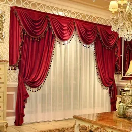 Curtain Luxury Elegant Velvet Blackout Shading Curtains Never Fading Cracking Peeling Or Flaking Prevents UV Ray Room Darkening