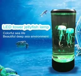 LED tower Jellyfish lamp night light change bedside lamp USB super power saving aquarium home decoration lamp new6587673