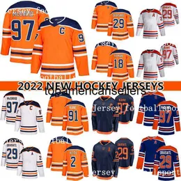 Jerseys 97 Connor McDavid Reverse Retro Ice Hockey Jersey 29 Leon Draisaitl 91 Evander Kane 18 Zach Hyman 93 Ryan Nugent-Hopkins 99