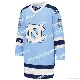College Hockey viste Nik1 personalizado 2020 North Carolina Tar Heels University Hockey Jersey bordado cosido Personaliza cualquier número y nombre Jerseys