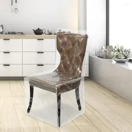 Чехлы на стулья, обеденные пластиковые универсальные прозрачные защитные чехлы для стульев для ресторанов и спален, коврики