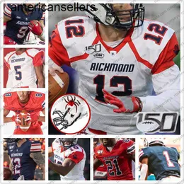 Özel 2020 Richmond Spiders Futbol #5 Keyston Fuller 10 Beau İngilizce 12 Joe Mancuso 15 Isaac Brown Erkekler Gençlik Çocuk Formaları