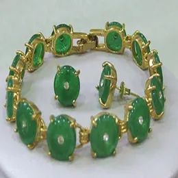 Gioielli di moda Nuovo stile Gioielli Orecchini bracciale in pietra verde