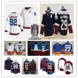 カスタムコロラドチャンピオンCALE MAKAR HOCKEY''NHL''JERSEY NAZEM KADRI MIKKO RANTANEN GABRIEL LANDESKOG NATHAN MACKINNON SAKIC BURAKOVSKY