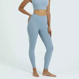 Горячая одежда Lu-06 Спортивные леггинсы с дамами без смущающих линий выровняйте 22 цвета фисс милые брюки для йоги высокая талия бега