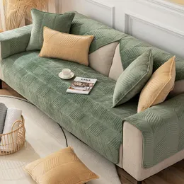 Pokrywa krzesła Pluszowa aksamitna sofa Slipcovers Ręcznik Uniwersalna okładka bez poślizgu do salonu dekoracyjna capa de de