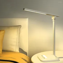 Table Lamps LED Desk Lamp Eye Protector Charging Small Reading For Bedroom Rechargable/Plug And Play