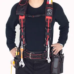 Werkzeugtasche, Gürtel, Hosenträger, multifunktional, kann H-förmig, verstellbar, zum Aufhängen, für Elektriker, schwere Arbeit, 221128
