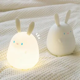 Nachtlichter LED-Licht Dimmbar Timer Dekor Lampe USB wiederaufladbar Schlafzimmer Silikon für Kinder Kinder Baby Geschenk