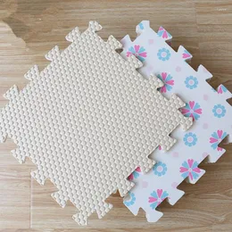 Carpets 9pcs/lot Baby EVA Foam Play Puzzle Mat 9pcs Rose Flower Interlocking Floor Tiles Rugs 30cmX30 Cartoon MatsPattern Mats