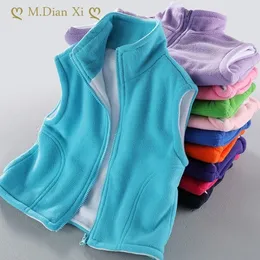 Weste Teenager Oberbekleidung Weste Ärmellose Jacke Kinderweste für Junge Mädchen Polar Fleece Baby Kinder Warm Winter 100150cm 221125