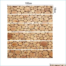 ملصقات الجدار يازي لماشية ثلاثية الأبعاد ملصقات سلالم النمط الخشب القابل للإزالة فينيل PVC درج جدارية مقاوم للماء 2105 V2 تسليم DRGI3