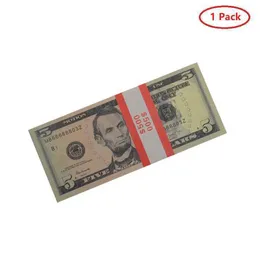 Replica dos EUA Party Fake Money Kids Jogador de brinquedos ou jogo de família Copiar nota 100pcs Pack Practice Counting Movie Prop 20 dólares F187V 24thk