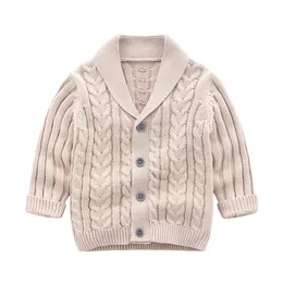 Coat Citgeett 03Y Autumn Winter Baby Boys Sweater Clothes Solid Knit Long Sleeve Single Breasted Warm 221125