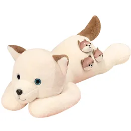 Weichliegender Hund Husky Shiba Inu Plüsch gefülltes Spielzeugpuppen Kissen Home Sofa Bettdekoration Süße Babyfreundin Geburtstagsgeschenk