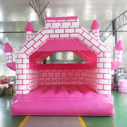 Leverans utomhusaktiviteter rosa studsa hus Uppblåsbar studsare för barnfestuthyrning av luftstopp