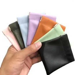 Storage Bags Portable Lambskin Pocket Cosmetic Bag Mini Multifunctional Leather PU Waterproof Travel Make Up Headphones 2022
