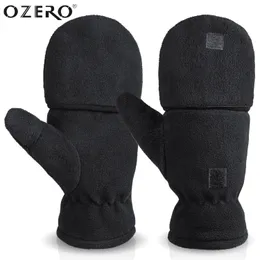 Mittens Ozero Unisex Spring Autumn Gloves Thinsulate 손가락이없는 컨버터블 스키를 둥글게하는 방풍 순차 사이클링 양털 따뜻한 221125