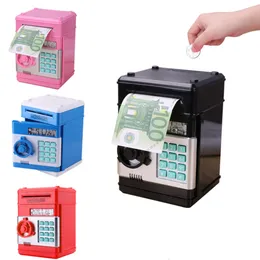 Cajas de almacenamiento Contenedores Hucha electrónica Dinero seguro para niños Regalo Monedas digitales Ahorro de efectivo Depósito Cajero automático Contraseña 221128