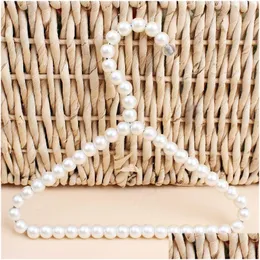 Hangers Racks Pearl Coat Hanger Dogs Clothes Stand Coarse Wire Clothing Rack Pet Supplies Small And Exquisite White 3 3Hw C1 Drop Dhswy