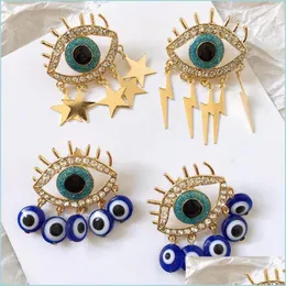 Saplama Evil Eye Big Beyan Küpe Stud Punk Absered Damla Yağ Damlası Küpe Mücevherat 1232 E3 Teslimat Dhgarden Dhaud