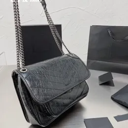 Niki Bag Chain Messenger Bags Crossbody Luxury Designer Marke Bags Mode Schulterhandtaschen Frauen Brief Geldbörse Telefon Brieftasche Metallic Totes einfach
