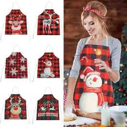 Christmas Decorations Linen Apron Merry Decoration for Home Kitchen Xmas Navidad Natal Noel Gifts Year 221125