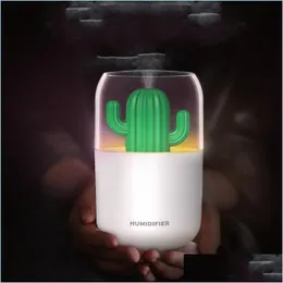 Other Home Decor Cartoon Humidifiers Mini Essential Cactus Moisture Kee Oils Diffusers Woman Man Water Supply Instrument 25Mh K2 Dro Dh4Uk