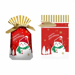 Present Wrap Christmas Bags Holiday Gifts Väska Bulk för inpackning av återanvändbar plastpapper förvaringsbehållare