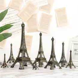 Garden Decorations Handicraft Desktop Accessories Vintage Art Figurine Wrought Iron Craft Architectural Ornament Paris Eiffel Tower Model 221126