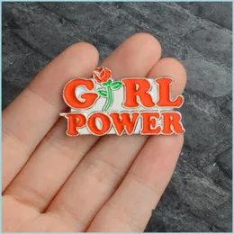 Szpilki broszki meisje vrouwen power Enamel Pins feminizm broszka feministische dżinsowe dżinsy dżinsy pin kleding cap tor dhgarden dh6bg