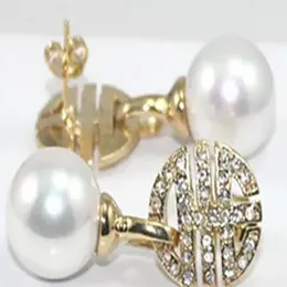 Vackra smycken enorm 12mm Round South Shell Pearl Earring